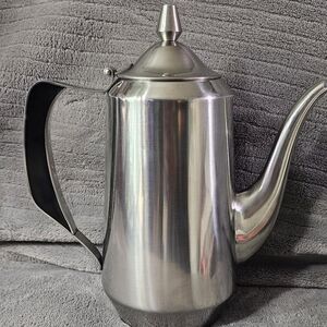 ONEIDA QUALITY STAINLESS STEEL AND BLACK RESIN COFFEE POT MADE IN JAPAN 60s/70s